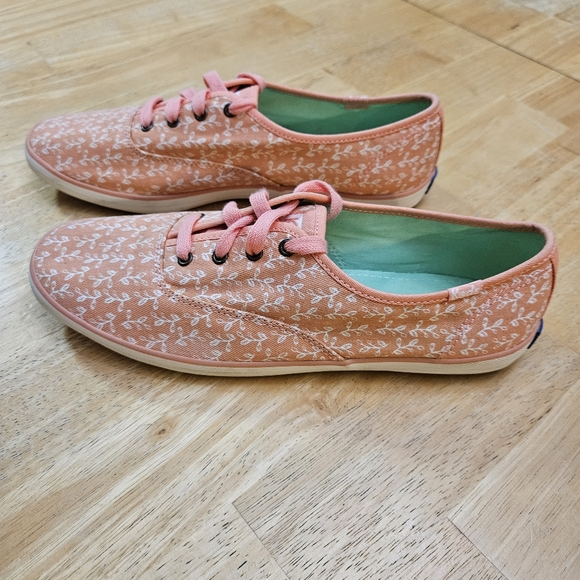 Keds sneaker coral floral print womens size 8.5 - Picture 3 of 13